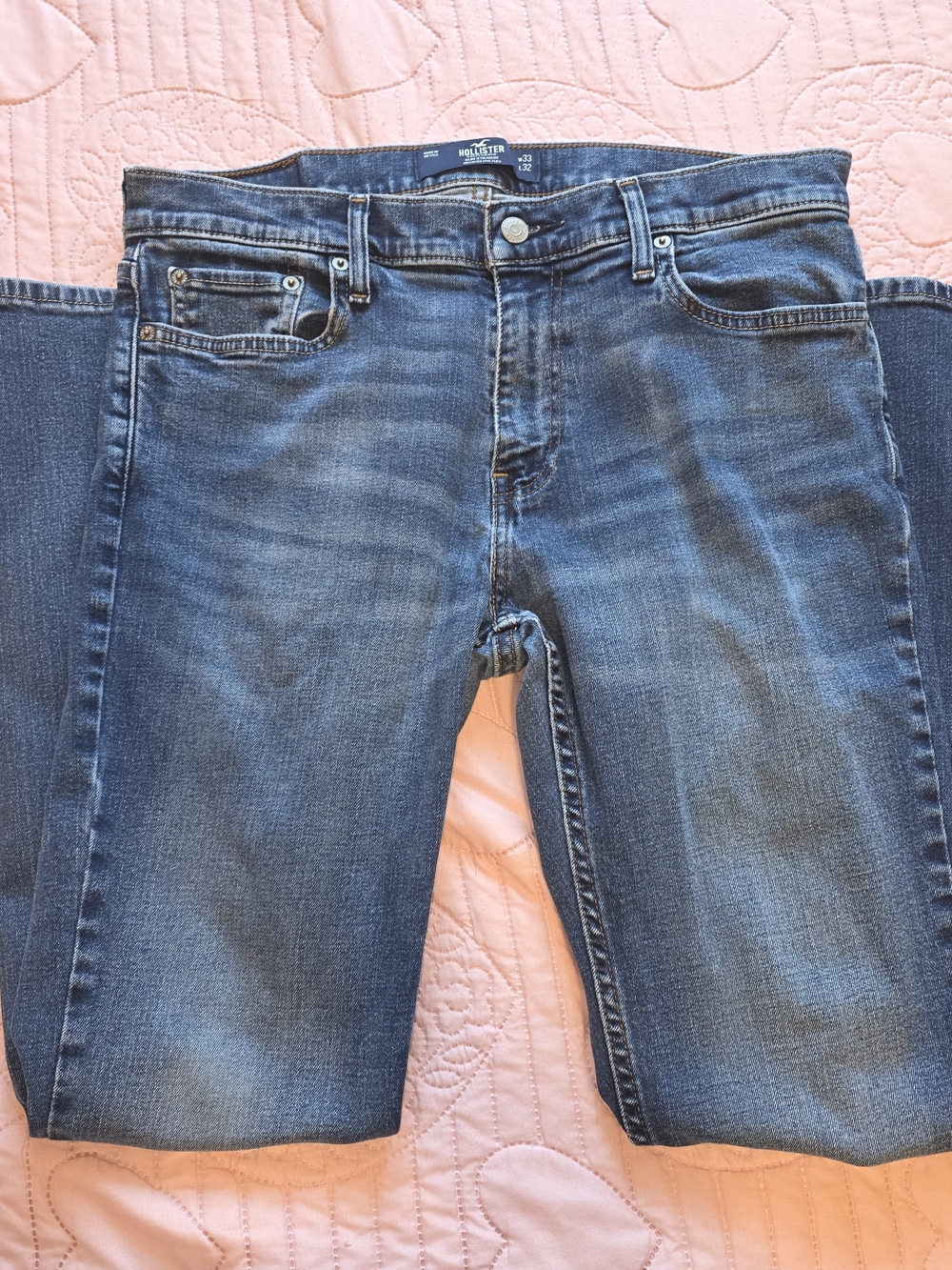 Hollister Men's Medium Blue Slim Straight Jeans